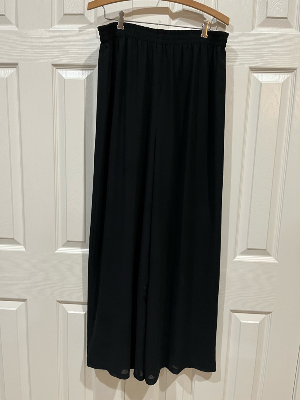 Vintage Talbots Women’s Wide Leg Pull-On Pants Black Sz 14